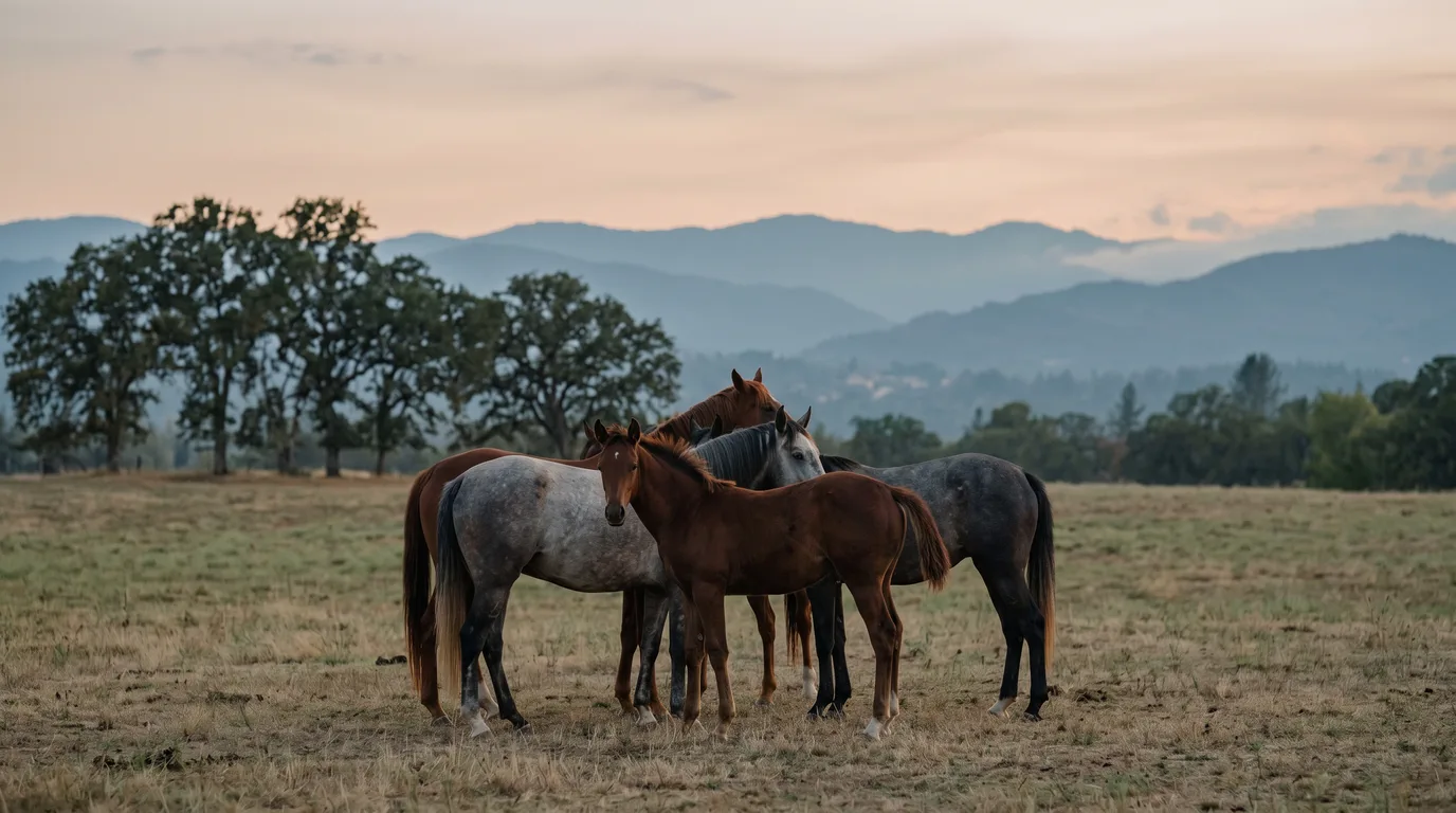 Chevaux en liberté, Cheval'Envol, Rhône